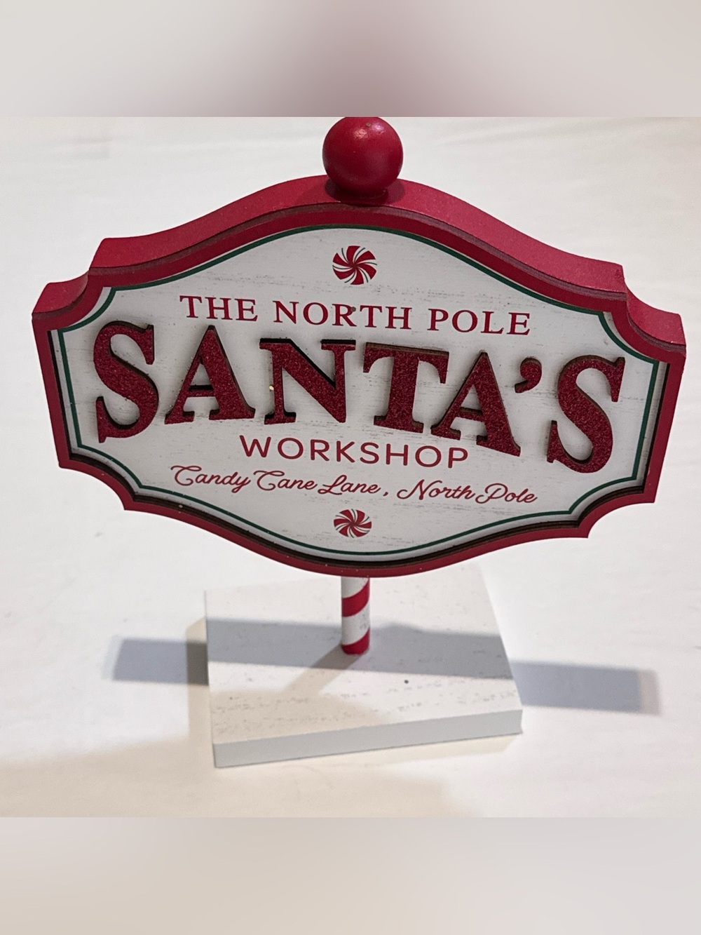 Ashland Red & White Peppermint Holiday Sign